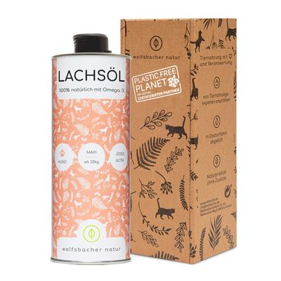 Wolfsbacher Natur Lachsöl für Hunde 1 Liter