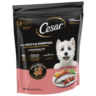 Cesar Adult met kip, zalm en groenten Dubbelpak: 2 x 1,4 kg