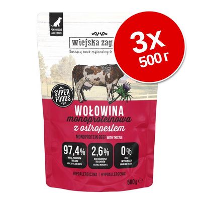 Икономична опаковка Wiejska Zagroda Monoprotein Adult 3 х 500 г