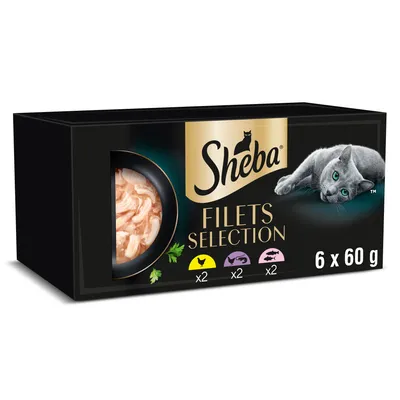 Sheba Fillets in Gravy Trays - Chicken with Shrimp & Ocean Fish (32 x 60g)