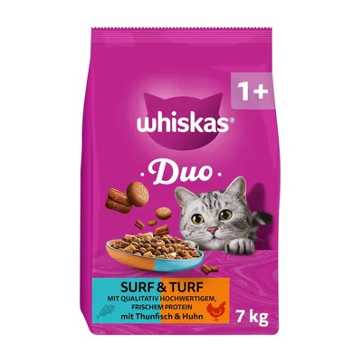 Whiskas 1+ Duo Surf & Turf Ton & pui - 1,9 kg