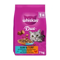 Whiskas 1+ Duo Surf & Turf Tun & Kylling - 7 kg
