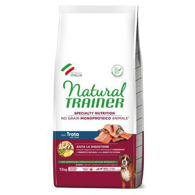 Natural Trainer No Grain Adult Medium & Maxi med öring - 12 kg