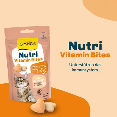 GimCat Nutri Vitamin Bites mit Huhn - 40 g