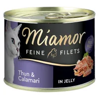 Miamor Fine Fillets 6 x 185 г - риба тон и калмари в желе