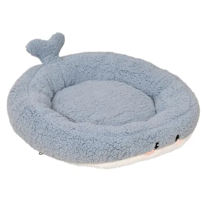 TIAKI Haustierbett Teddy Whale - Größe M: Ø 60 x H 15 cm TIAKI Haustierbett Teddy Whale - Größe M: Ø 60 x H 15 cm