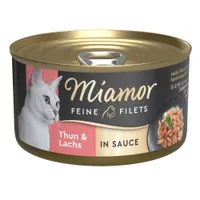 Miamor Feine Filets in Soße 24 x 85 g - Thunfisch & Lachs