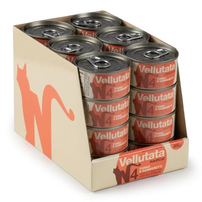 Natural Code Vellutata lattine 24 x 85 g - Tonno e Gamberetti