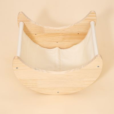 TIAKI stenska postelja polmesec, bela - pribl. D 36 x Š 28,5 x V 15 cm