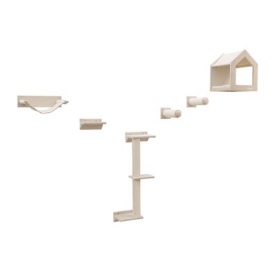 Kerbl Pet Mur d’escalade Monte Prado pour chats - set de 6 pièces