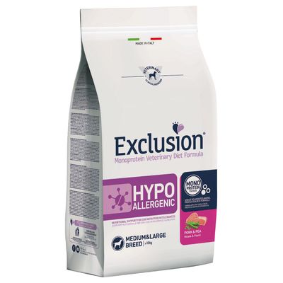 Exclusion Diet Hypoallergenic Medium/Large Adult mit Schwein & Erbsen 12 kg