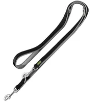 HUNTER Neopren Führleine, schwarz/grau - 200 cm lang, 20 mm breit, verstellbar
