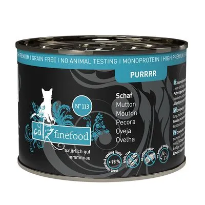 catz finefood Puur Blikken 6 x 200 Kattenvoer - Mix 1 (Kip, Wild Zwijn, Lam, Schaap, Kalkoen, Rund)