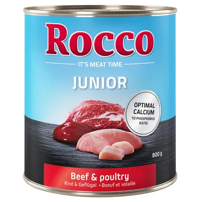 Экономпакет Rocco Junior 24 x 800 г - Говядина + кальций