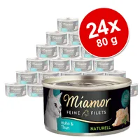 Miamor Fine Filets Naturelle -säästöpakkaus 24 x 80 g - kanalajitelma