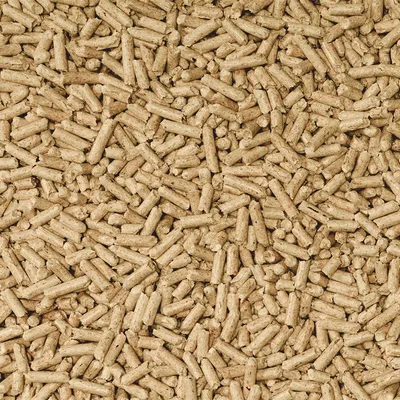 Närbild av bruna pellets, möjligen djurfoder eller strö. Inga ytterligare uppgifter synliga. Närbild av bruna pellets, möjligen djurfoder eller strö. Inga ytterligare uppgifter synliga.