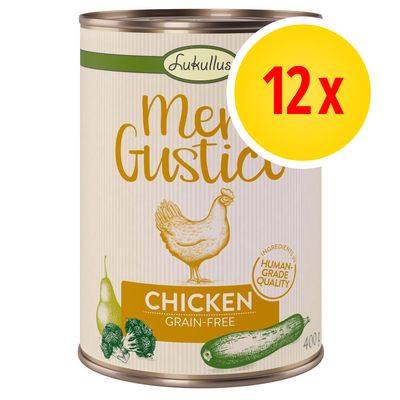 Lukullus "Menu Gustico" 12 x 400 g mix: nauta + kalkkuna
