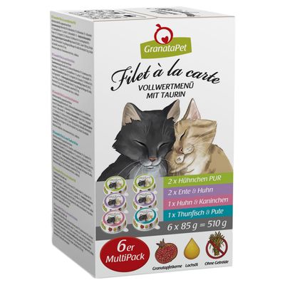 Pachet de testare GranataPet Filet à la carte 6 x 85 g Pachet de testare (4 sortimente)