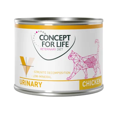 Concept for Life Veterinary Diet 24 x 200 g /185 g para gatos - Pack Ahorro - Urinary con pollo (24 x 200 g)