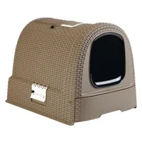 Maison de toilette Curver pour chat - moka