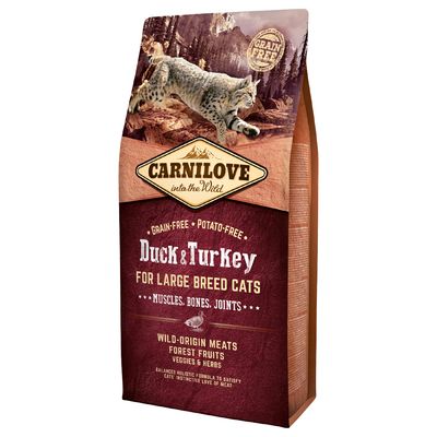 Carnilove Large Breed Cats Muscles, Bones, Joints, canard & dinde 6 kg
