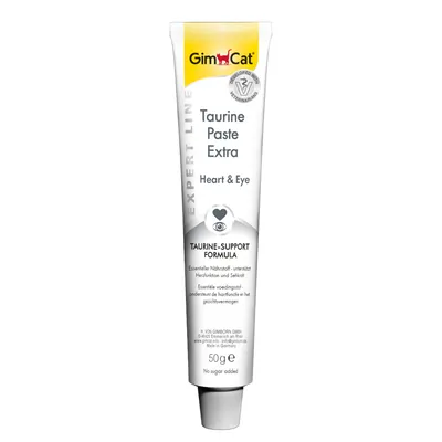 GimCat Taurine Paste Extra, Expert Line, tukee sydämen toimintaa ja näkökykyä. Taurine-Support Formula, 50g, valmistettu Saksassa, ilman lisättyä sokeria.