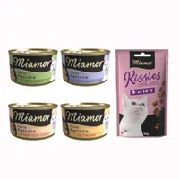 Boîtes Miamor 12 x 85 g + Friandises Miamor Kissies canard 50 g offertes ! - Lot mixte volaille (4 Variétés)