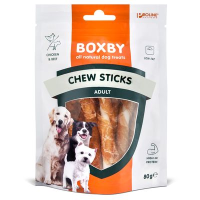 Pałeczki do żucia Boxby z kurczakiem 80 g