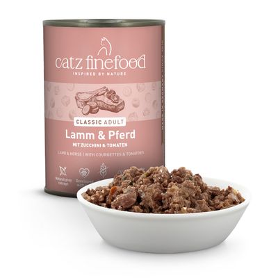 Sparpaket catz finefood 12 x 400 g - Lamm & Pferd