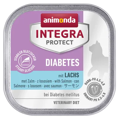animonda INTEGRA PROTECT DIABETES mit LACHS, avec saumon, stabiler Blutzucker, Harn-pH 6,5–6,8, bei Diabetes mellitus, VETERINARY DIET