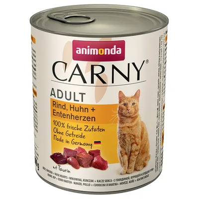 Πακέτο Προσφοράς animonda Carny Adult 24 x 800 g - Mix: Βοδινό + Βοδινό & Κοτόπουλο + Κοκτέιλ Κρεάτων