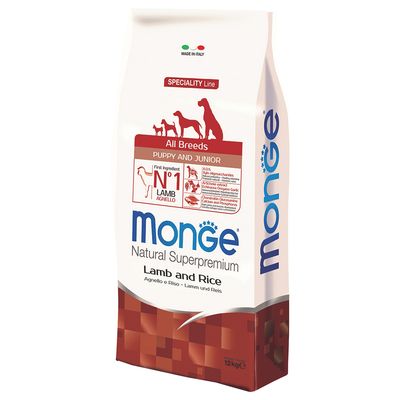 Monge Natural Superpremium All Breeds Puppy Lamm & Reis Sparpaket: 2 x 12 kg