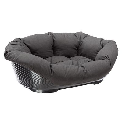 Corbeille Ferplast Siesta Deluxe avec housse Sofà anthracite pour chien et chat lot taille 10 : panier + housse + pieds