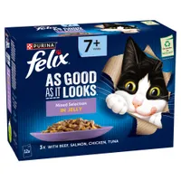 Felix Senior As Good As It Looks 12 x 85g - Mixed Selection in Jelly  (12 x 85g)