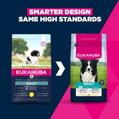 Ajándék: 100 g Eukanuba Premium Nutrition Adult Medium Breed csirke