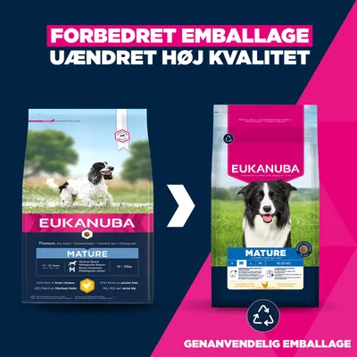 Eukanuba Premium Nutrition Mature Medium Breed Kylling - 15 kg