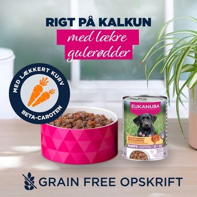 Eukanuba Puppy Rig på kalkun og gulerødder