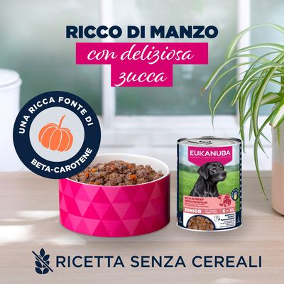Eukanuba Senior Ricco di Manzo con Zucca