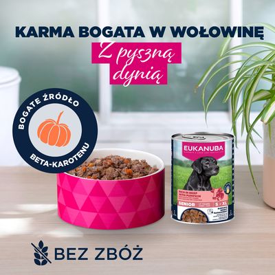 Eukanuba Senior, wołowina z dynią