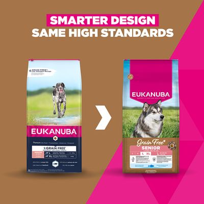 Eukanuba Grain Free Senior Large & Giant com peixe do mar