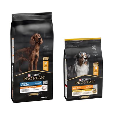 Purina Pro Plan pienso seco para perros, All Sizes Adult 1+, Light/Sterilised, con pollo, alto en proteínas, sin colorantes, 14 kg.