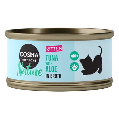 Cosma Nature Kitten 6 x 70 g s tuňákem a aloe vera