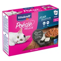 Vitakraft Poésie DéliSauce, saszetki, 6 x 85 g  - Mix rybny