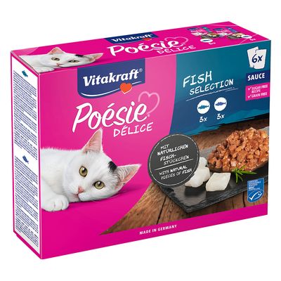 Vitakraft Poésie DéliSauce míchané balení kapsičky 6 x 85 g Mix s rybami