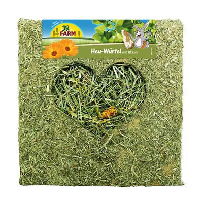 JR Farm kostka ze sena s květy - 450 g (velká)