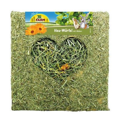 JR Farm Heu-Würfel mit Blüten 450 g (groß)