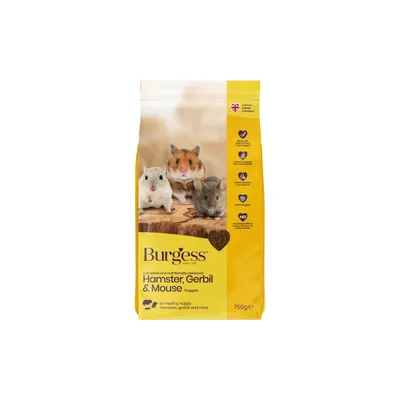 Burgess Excel Hamster, Gerbil & Mouse Nuggets - Economy Pack: 2 x 750g Burgess Excel Hamster, Gerbil & Mouse Nuggets - Economy Pack: 2 x 750g