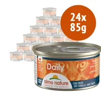 Almo Nature Daily 24 x 85 g Alimento umido per gatti - Mix Mousse (pesce oceanico + pollo)