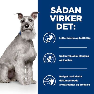 SÅDAN VIRKER DET: Letfordøjelig og fedtfattig. Unik præbiotisk blanding og ingefær. Beriget med klinisk dokumenterede antioxidanter og omega-3.