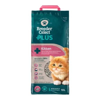 Breeder Celect Plus Probiotic Kitten Litter - Economy Pack: 2 x 10l